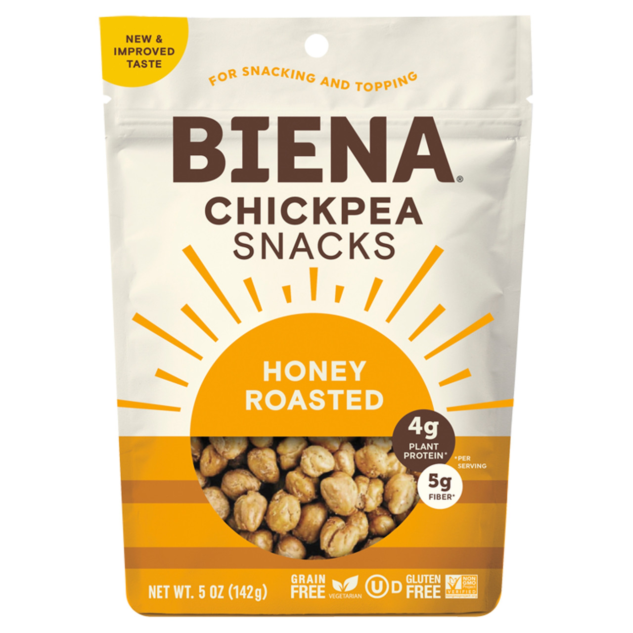 BIENA CHKPEA SNK HNY RST ( 8 X 5 OZ )