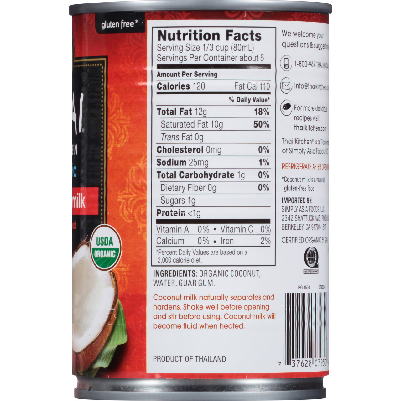 Thai Kitchen Coconut Milk (12x14 Oz) - Image 9