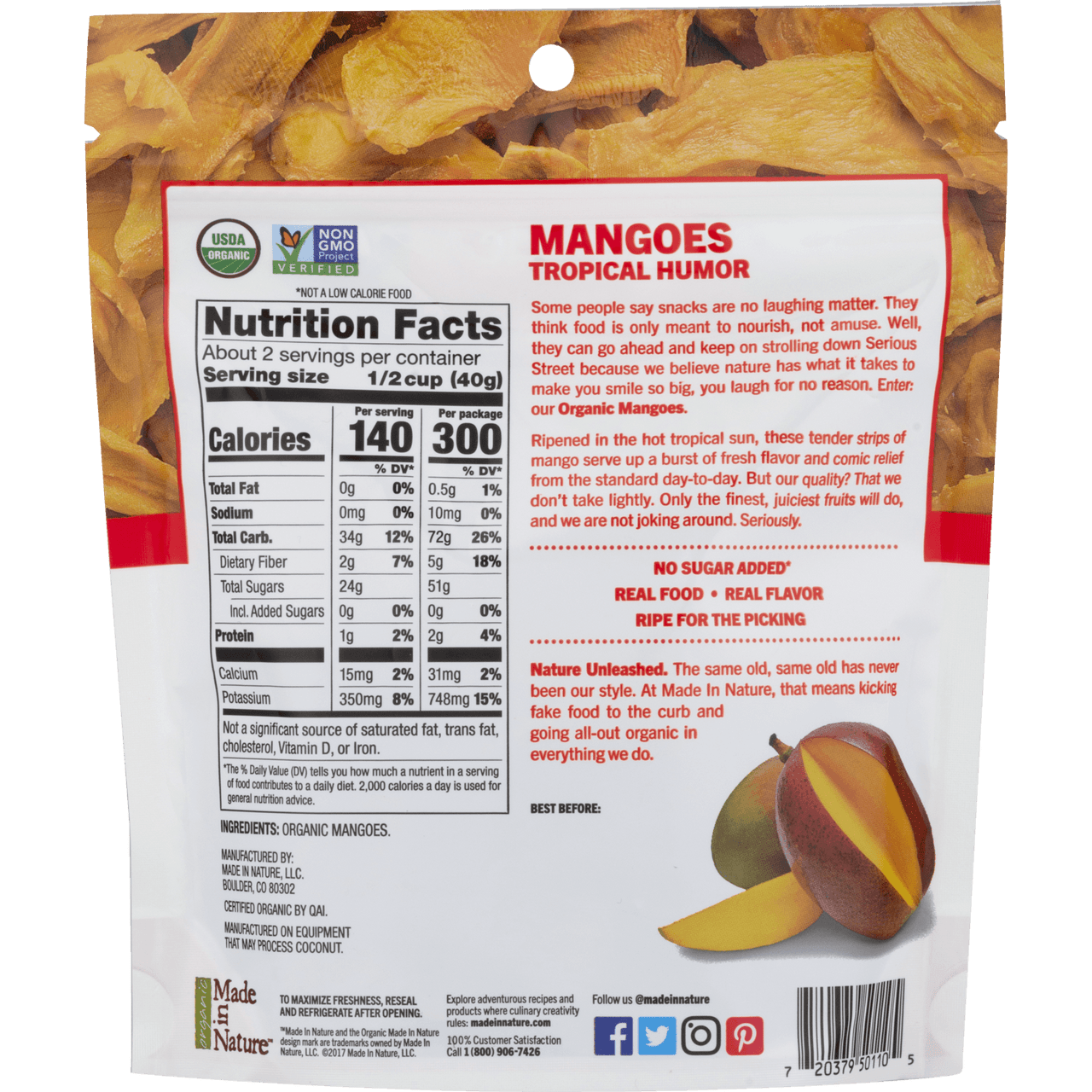 OG2 M.I.N. DRIED MANGOS ( 6 X 3 OZ ) - Image 2