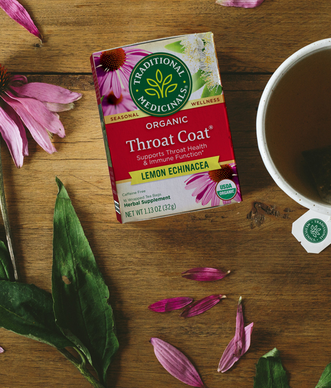 Traditional Medicinals Lemon Echinacea Throat Herb Tea (6x16 Bag) - Image 5