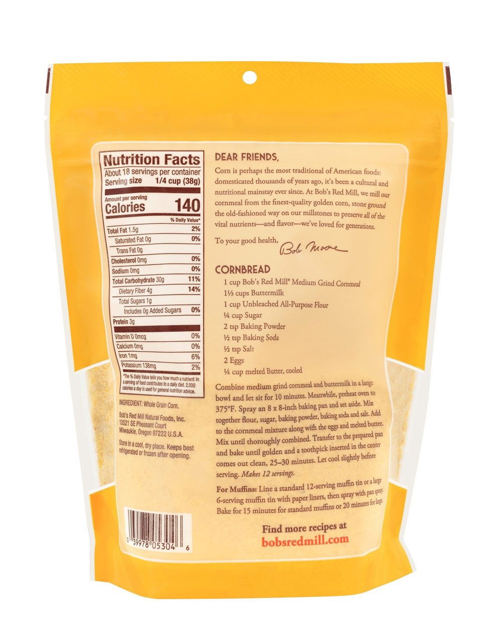 BOBS CORN MEAL MEDIUM ( 4 X 24 OZ ) - Image 2