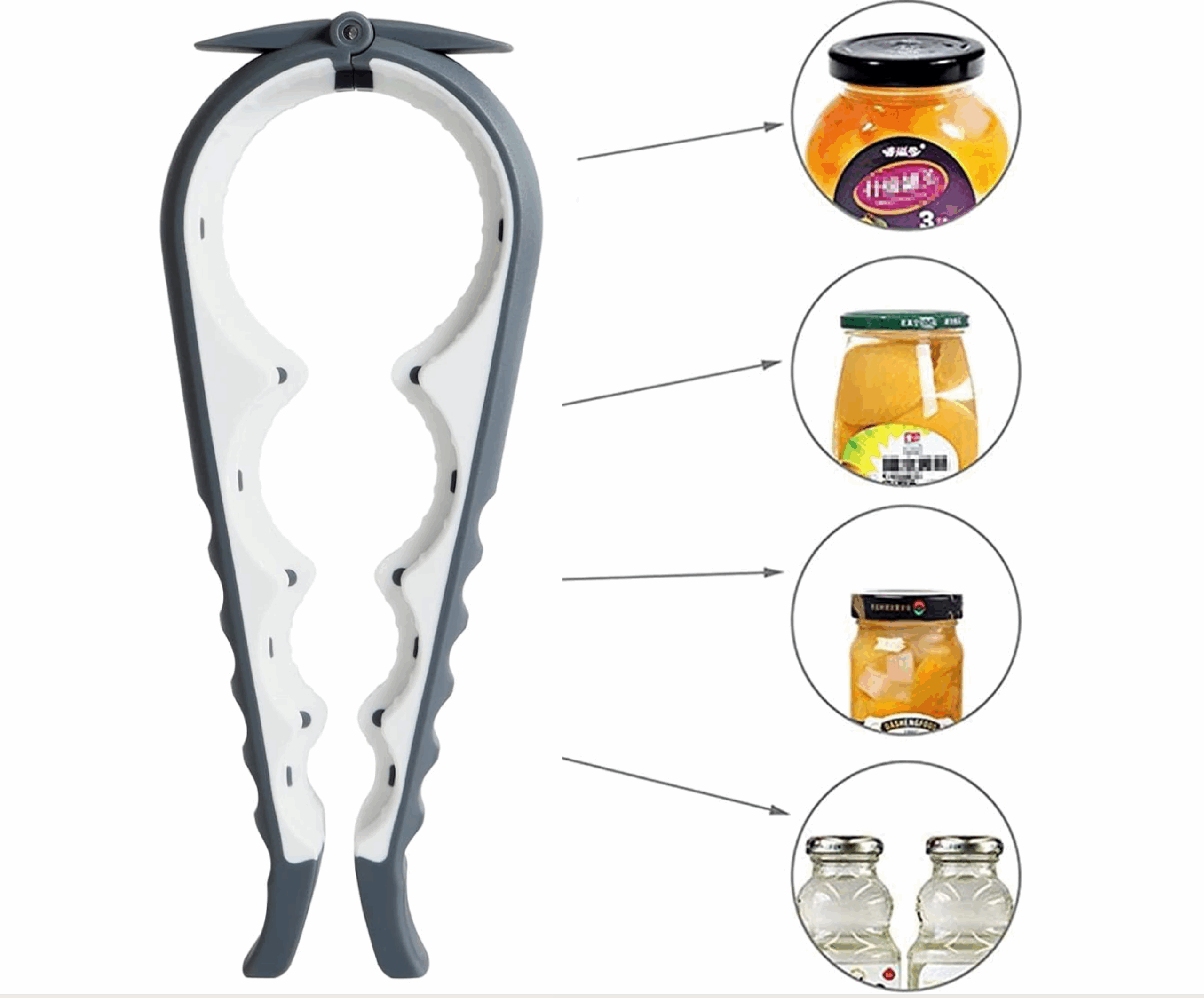UNIVERSAL BOTTLE AND JAR OPENER SET- GREY - Image 3