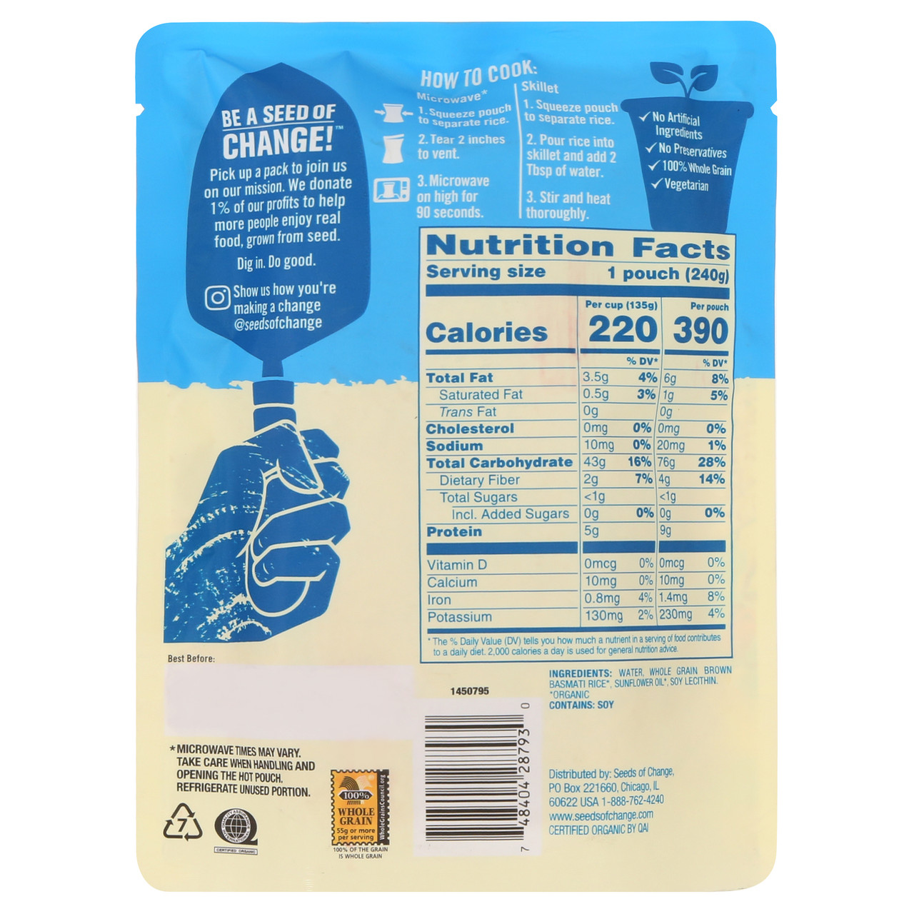 Seeds Of Change Rishikesh Whole Grain Brown Basmati Rice (12x8.5Oz) - Image 6