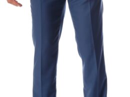 Ferrecci Men's Halo Indigo Slim Fit Flat-Front Dress Pants