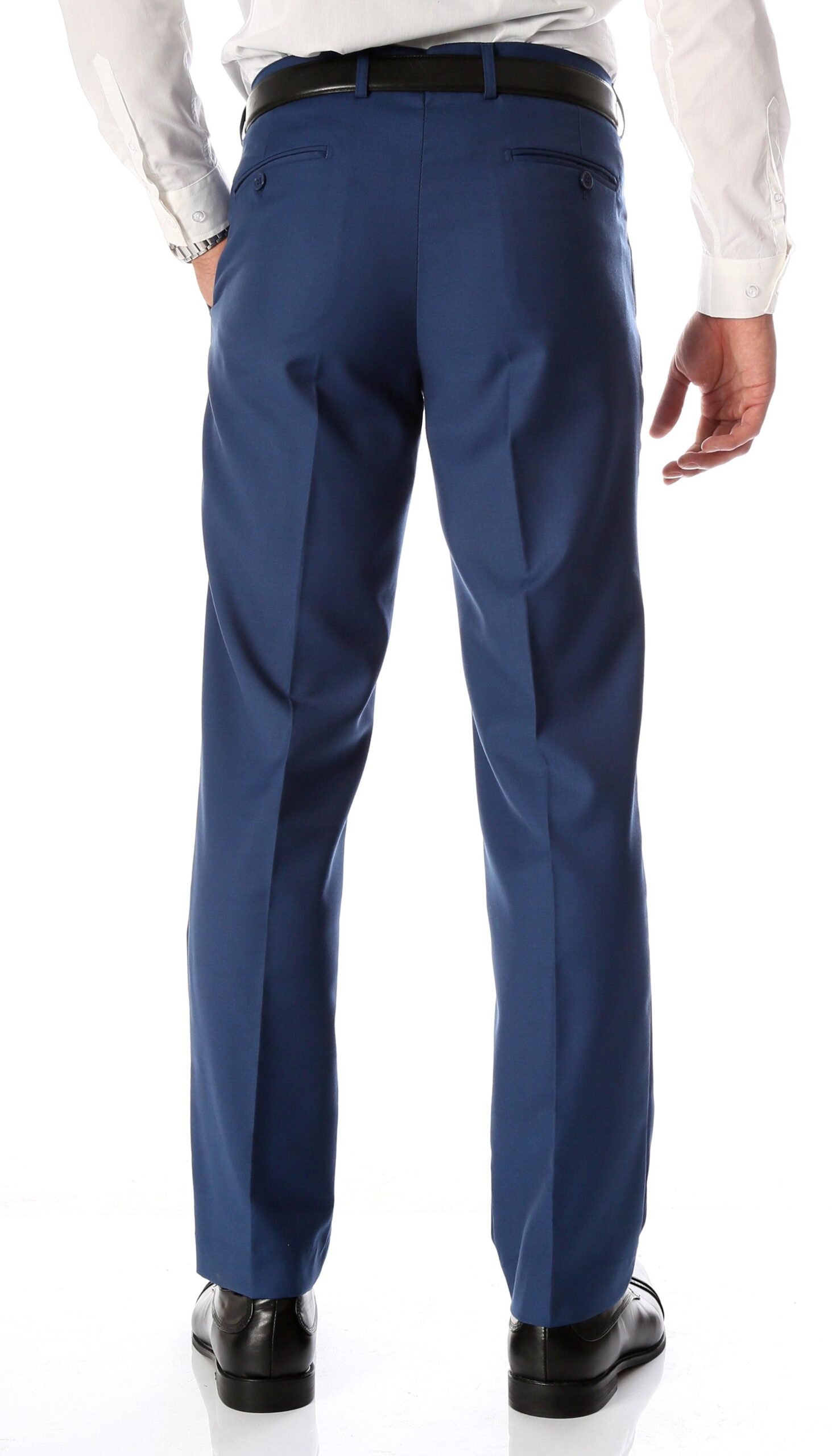 Ferrecci Men's Halo Indigo Slim Fit Flat-Front Dress Pants - Image 3