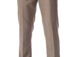 Ferrecci Men's Halo Taupe Slim Fit Flat-Front Dress Pants