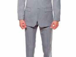 Ferrecci Mens Savannah Light Grey Slim Fit 3 Piece Suit