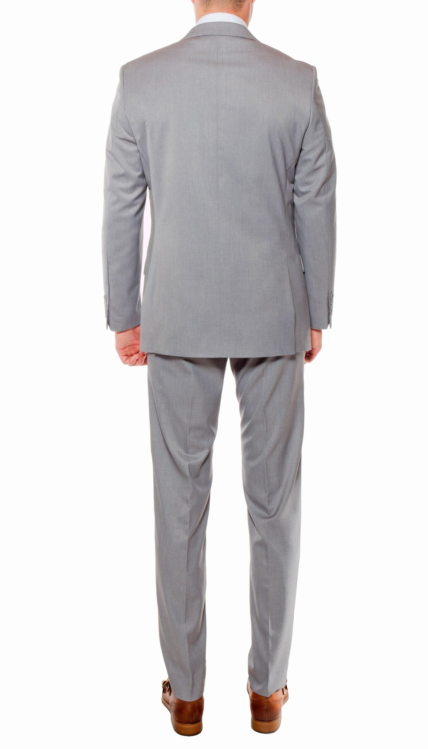 Ferrecci Mens Savannah Light Grey Slim Fit 3 Piece Suit - Image 5