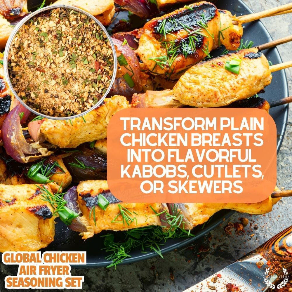 Global Chicken Air Fryer Seasoning Set - Artisanal Spice Blends Six Pack - Image 2