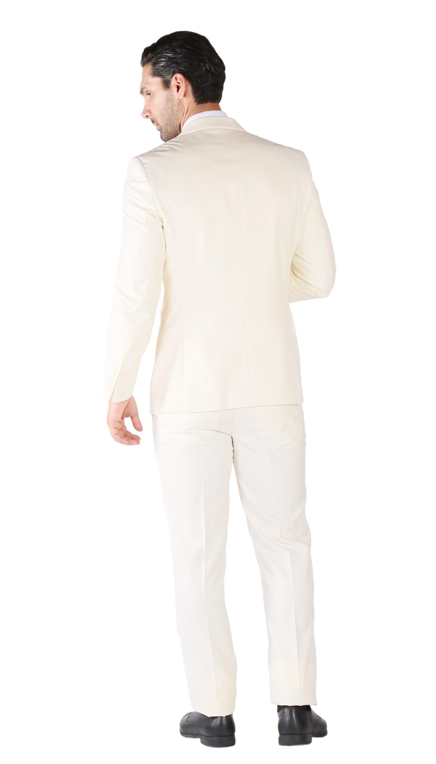 Hart 3pc Slim Fit Winter White Suit - Image 3