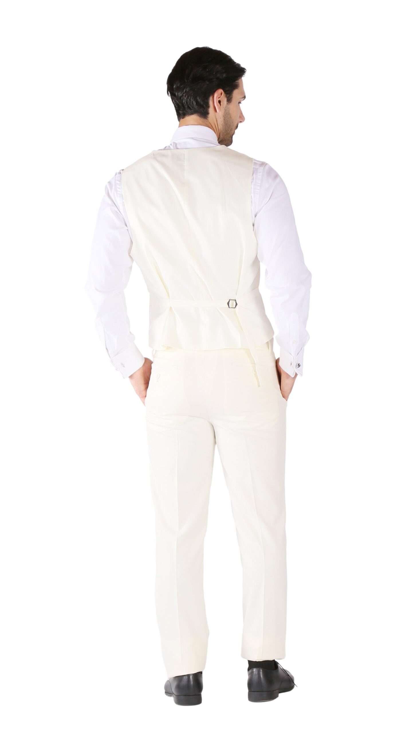 Hart 3pc Slim Fit Winter White Suit - Image 5