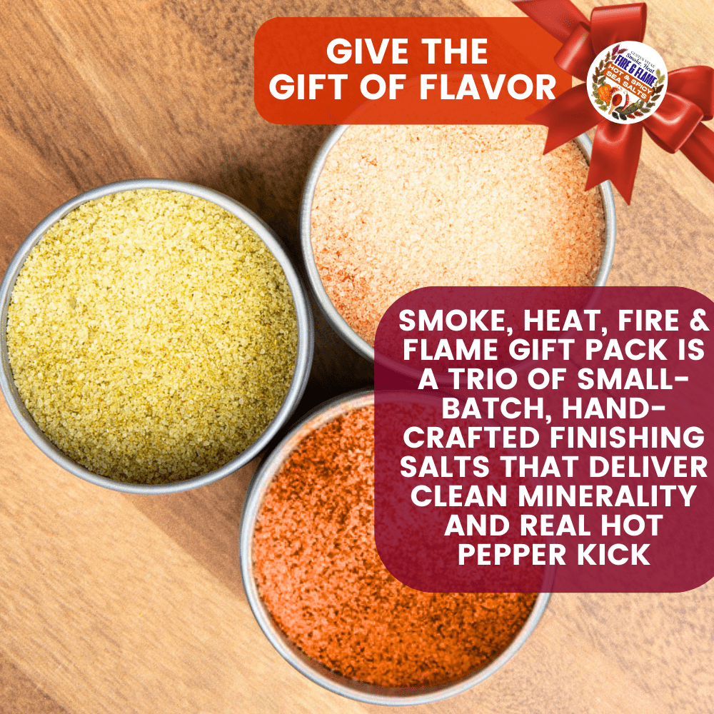 Hot & Spicy Sea Salts: Smoke, Heat, Fire & Flame | Gift Pack Set of 3 - Image 3