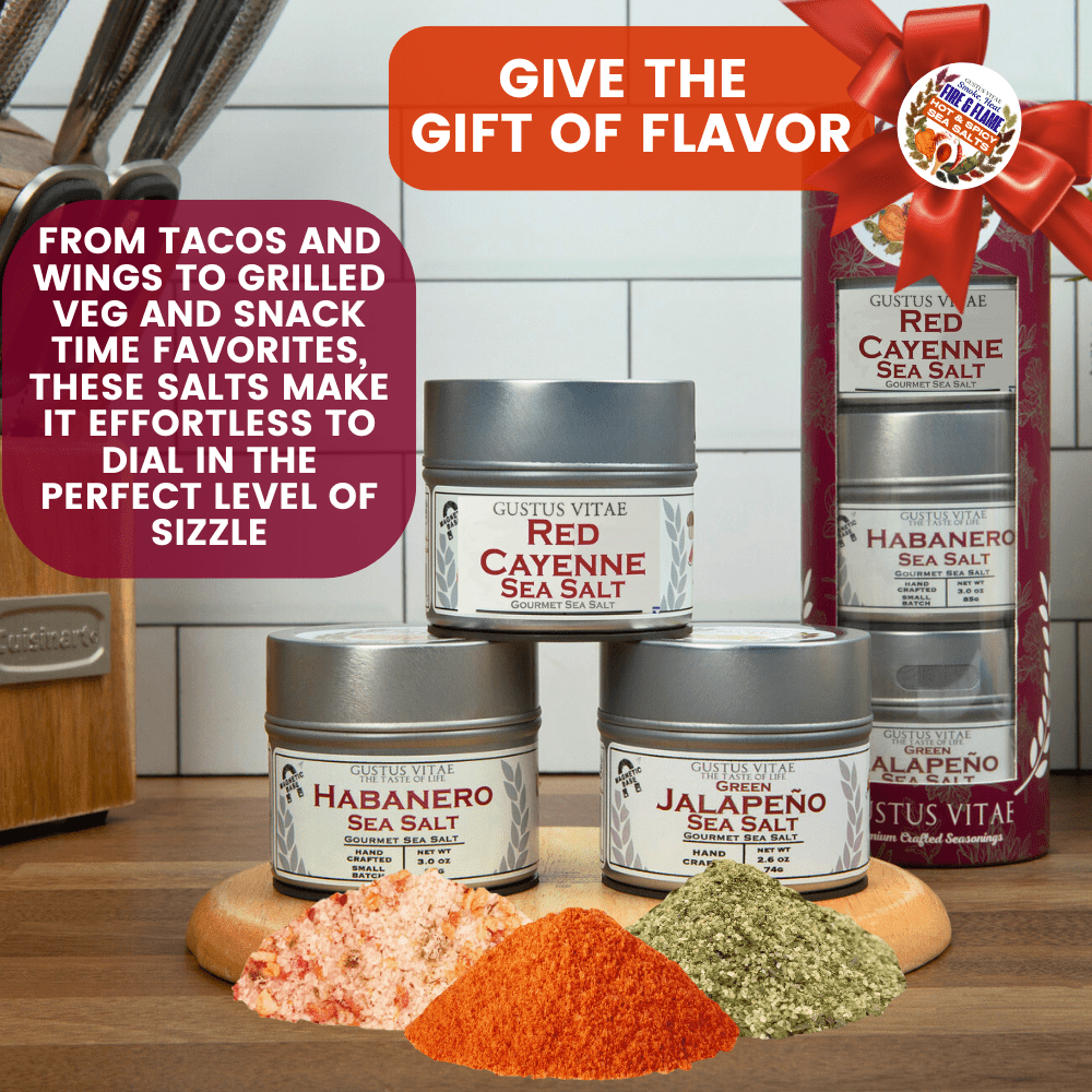 Hot & Spicy Sea Salts: Smoke, Heat, Fire & Flame | Gift Pack Set of 3 - Image 2