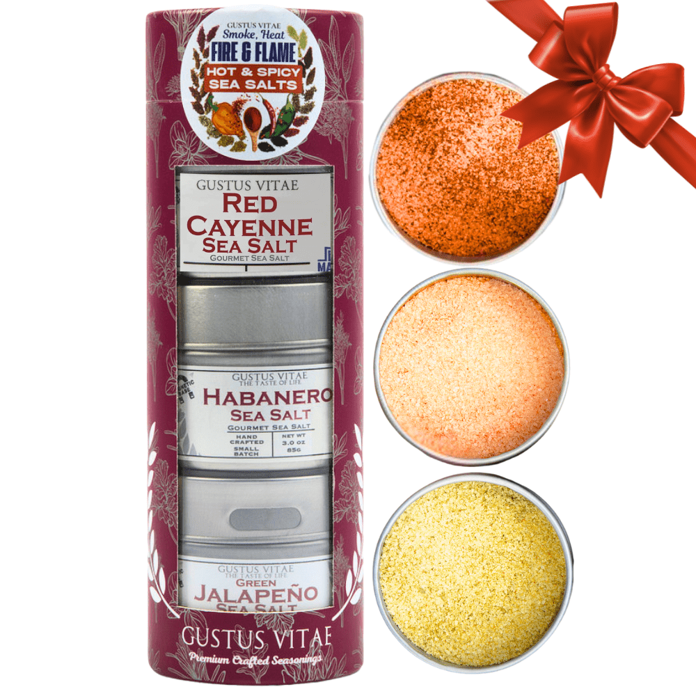 Hot & Spicy Sea Salts: Smoke, Heat, Fire & Flame | Gift Pack Set of 3