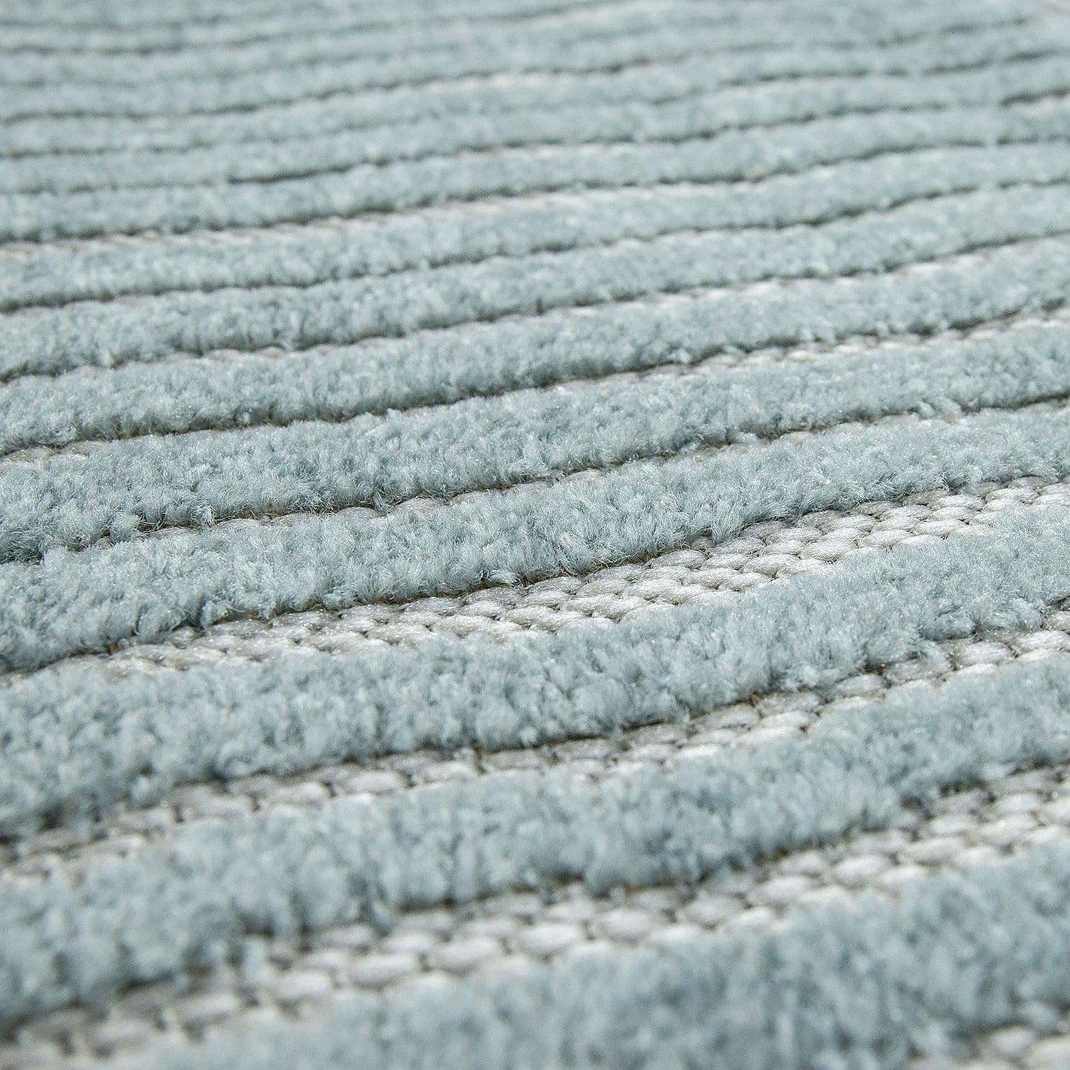 In- & Outdoor Rug Marrakesh Carved Design - Aqua Blue - Image 4