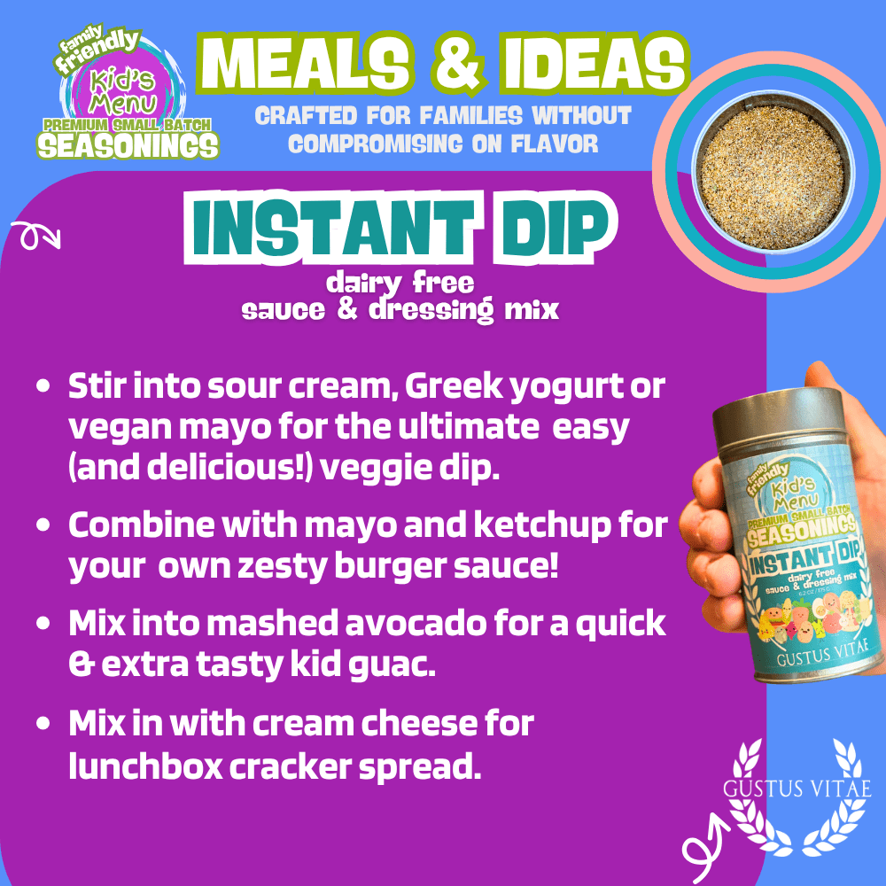 Kid’s Menu: Instant Dip: Dairy-Free Sauce & Dressing Mix - Image 3
