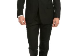 Mason Black Men's Premium 2 Piece Wool Slim Fit Suit