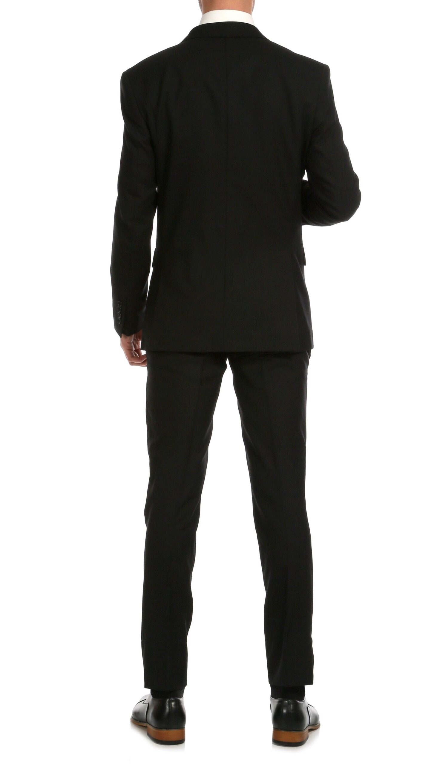 Mason Black Men's Premium 2 Piece Wool Slim Fit Suit - Image 3