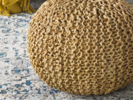 Merrittstown Cotton Knitted Pouf