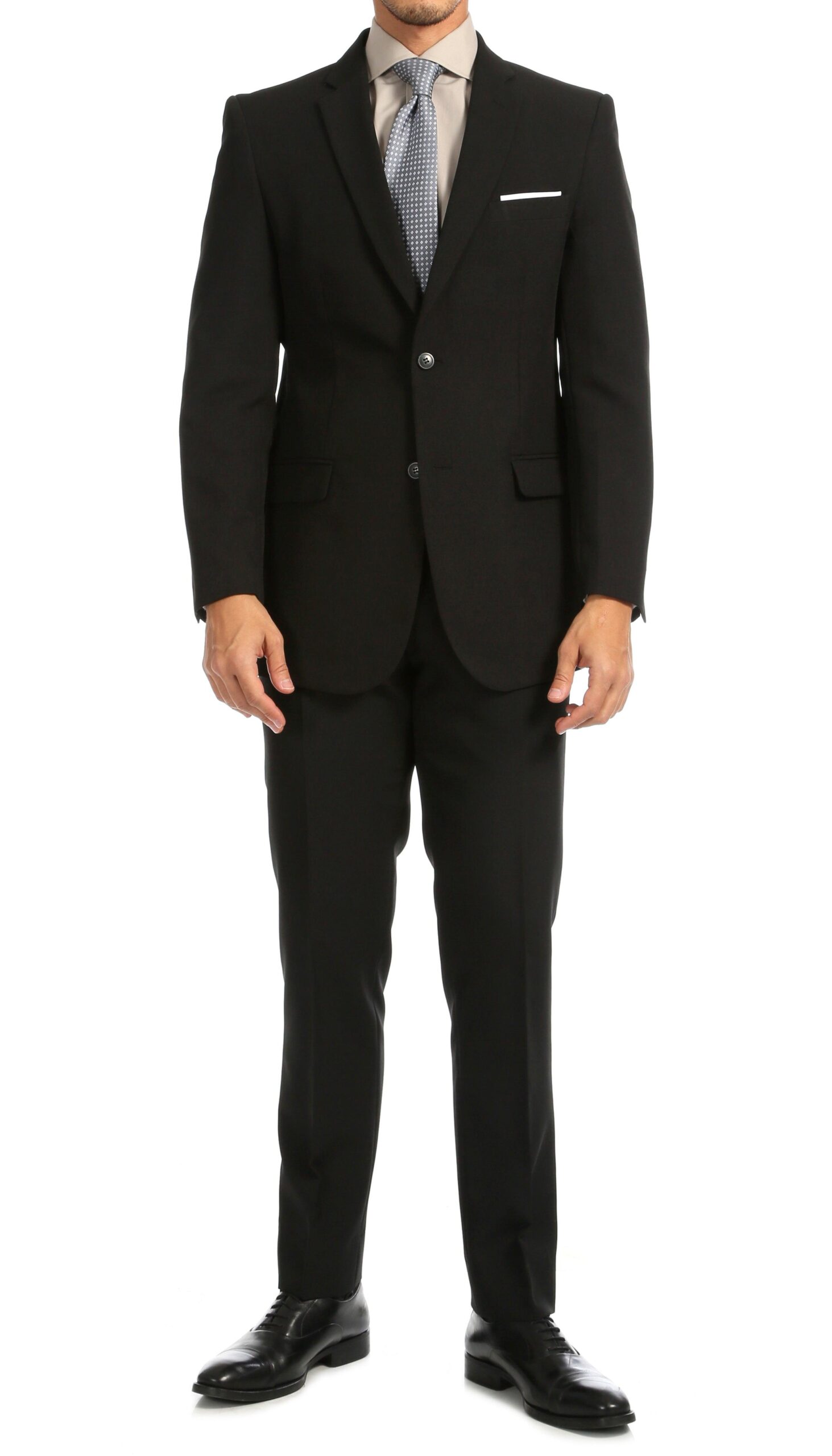 PL1969 Mens Black Slim Fit 2pc Suit - Image 10