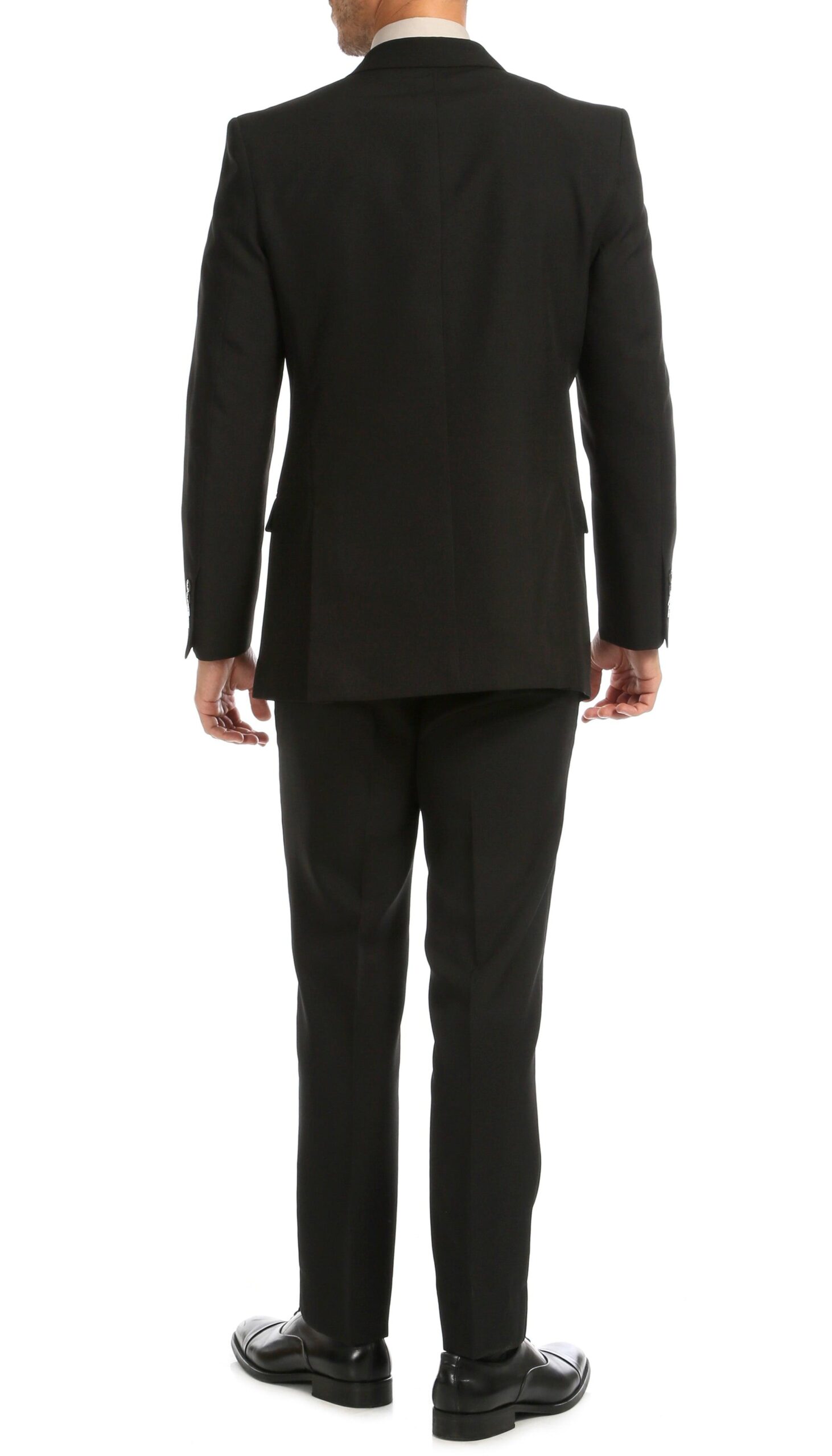 PL1969 Mens Black Slim Fit 2pc Suit - Image 5