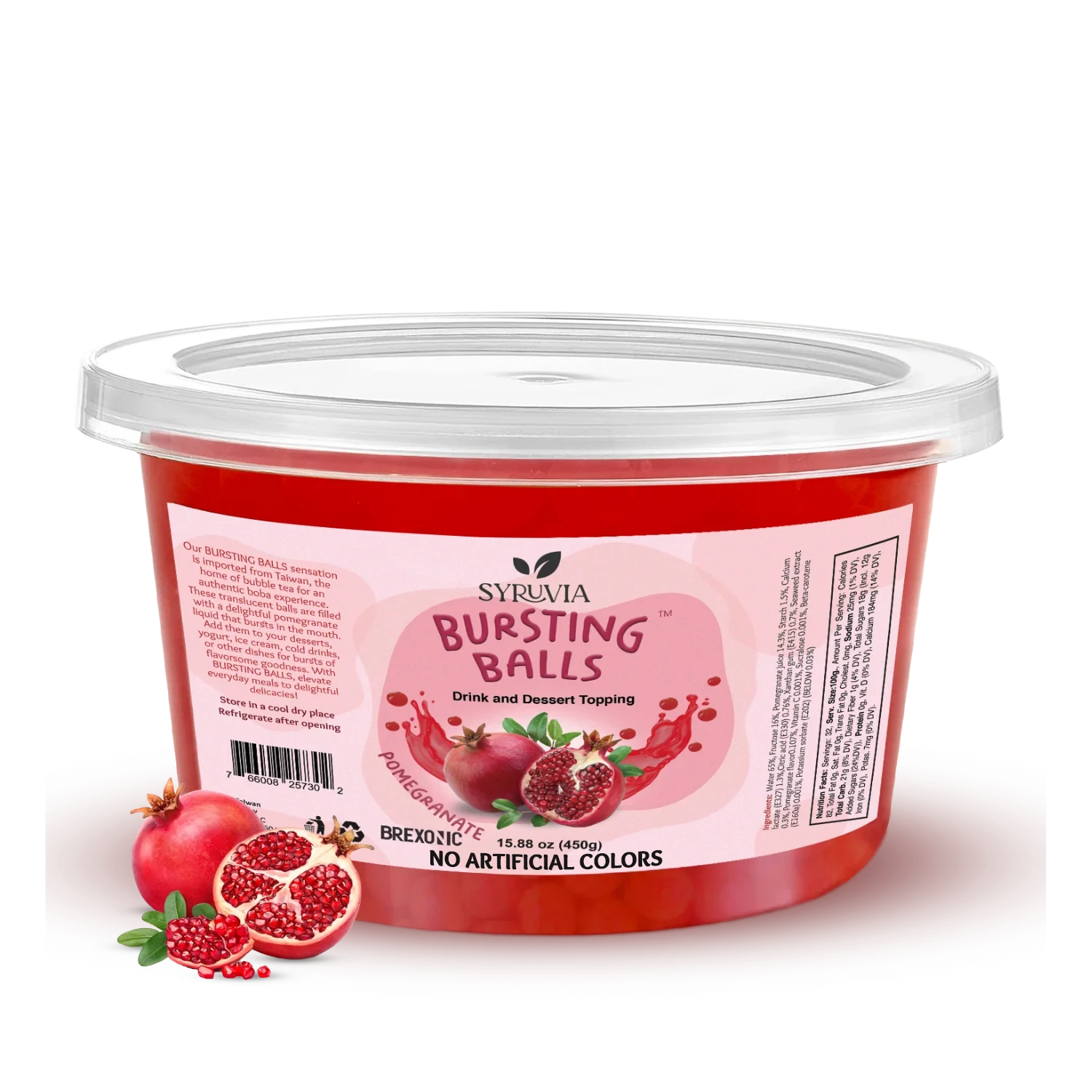 1 LB Pomegranate Flavored Popping Boba