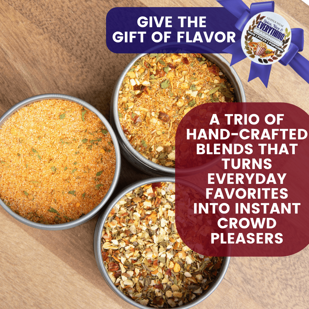Spice, Nice & Everything Seasonings: Taco, Pizza, Popcorn | Gift Pack Set of 3 - Image 4