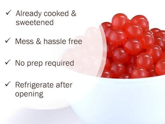 2 LB Strawberry Flavored Popping Boba - Image 3