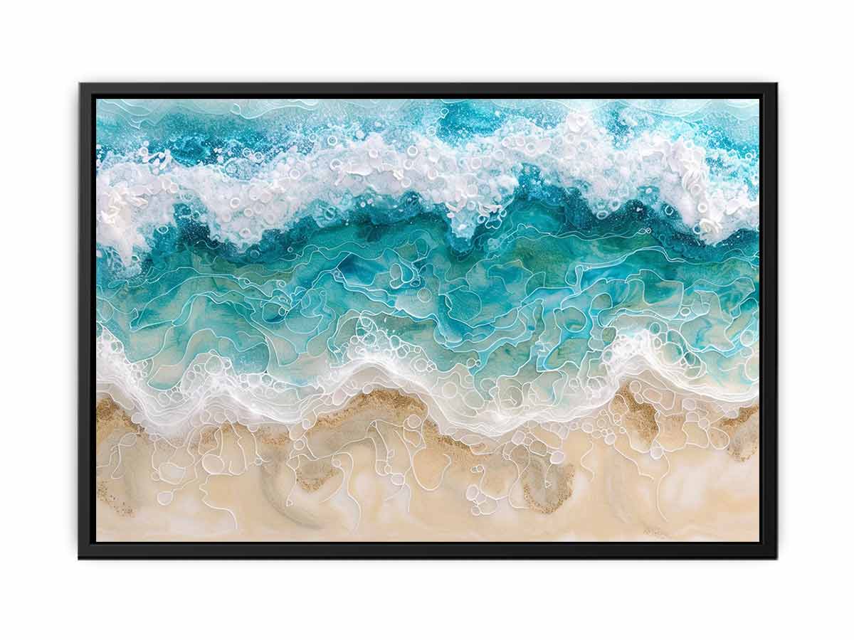 Birds Eye View Beach Canvas Painting Print - Image 7