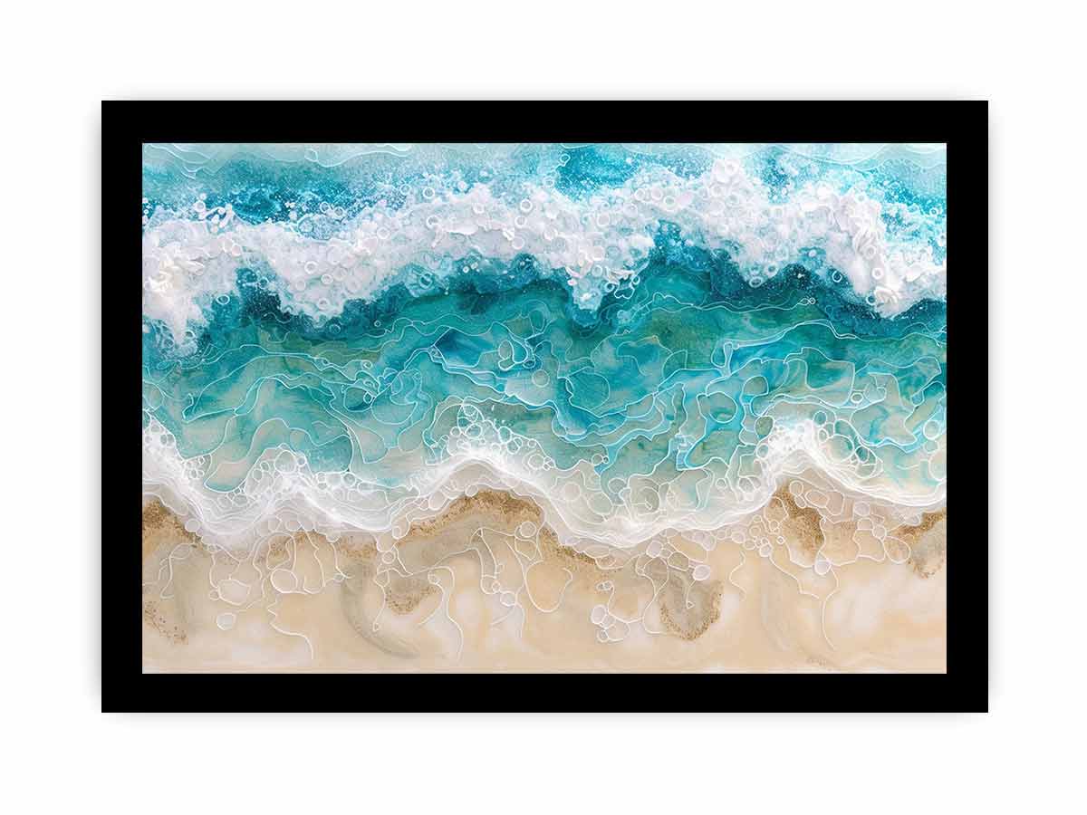 Birds Eye View Beach Canvas Painting Print - Image 10