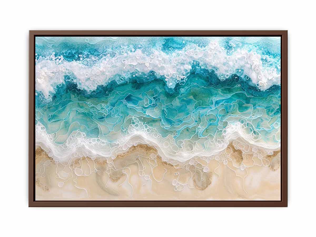 Birds Eye View Beach Canvas Painting Print - Image 15