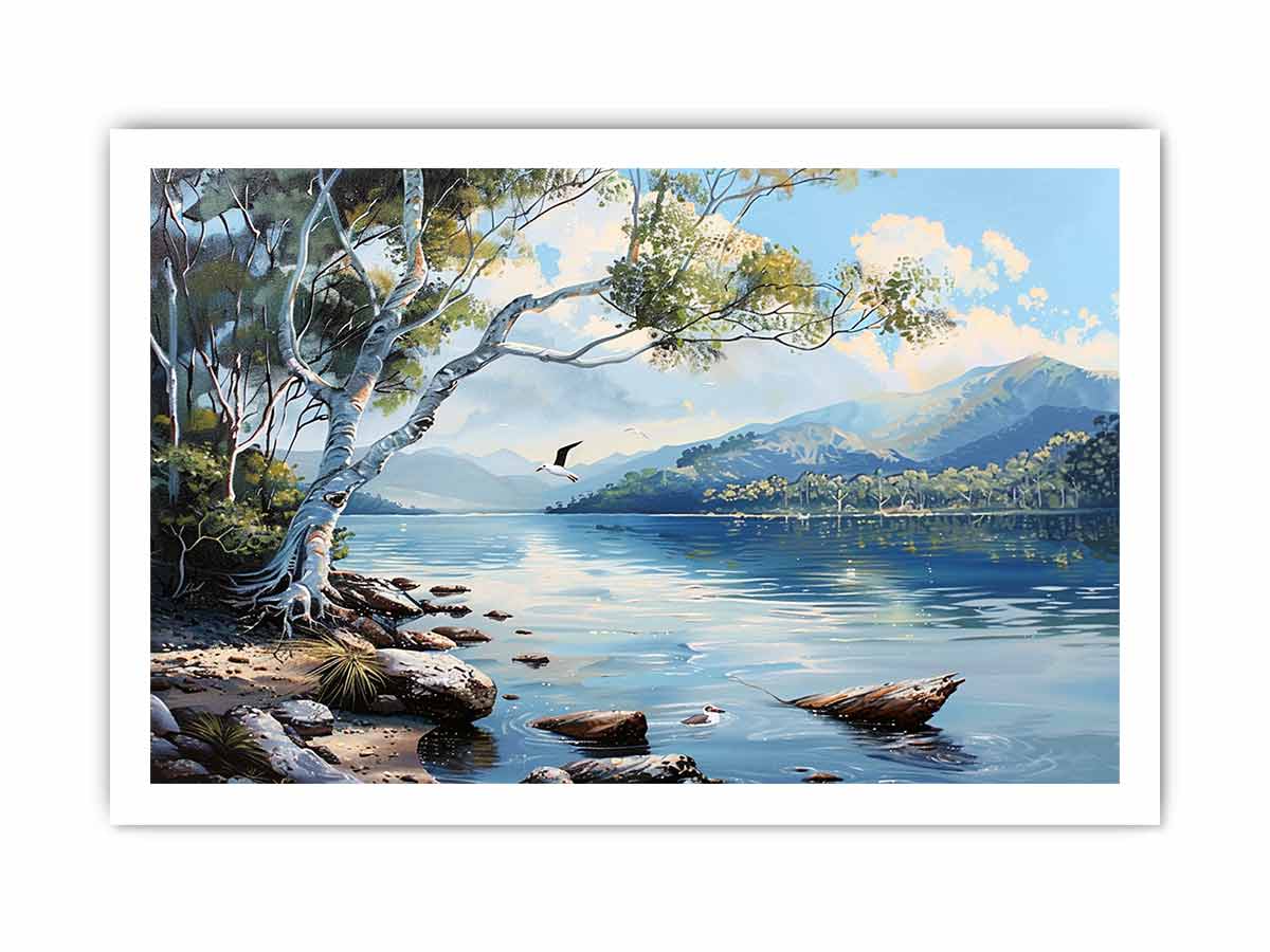 Lake Canvas Painting Art Print - Image 11