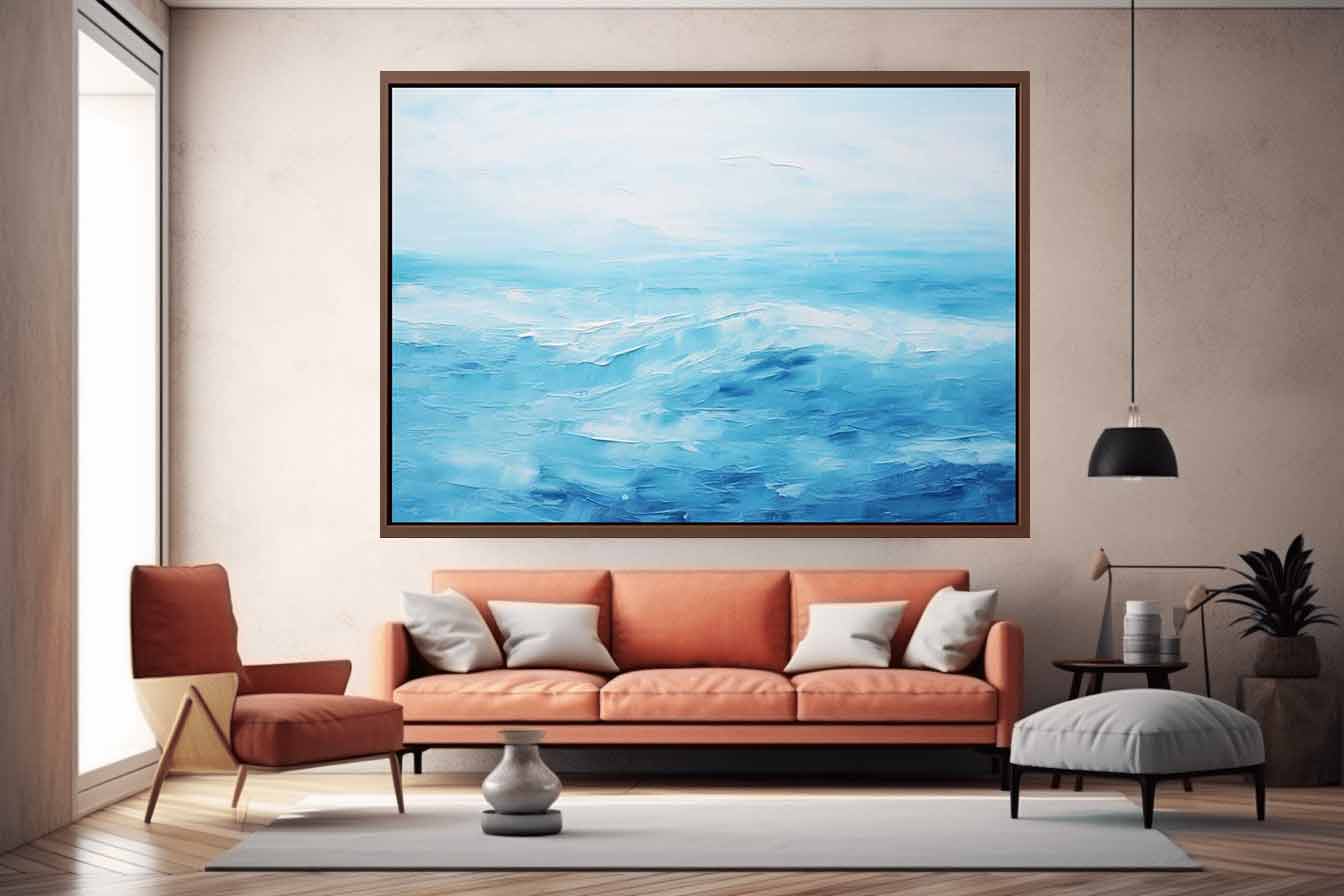 Ocean Abstract Artwork Canvas Art Print - Image 2