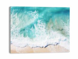 Teal Ocean Artwork Canvas Art Print
