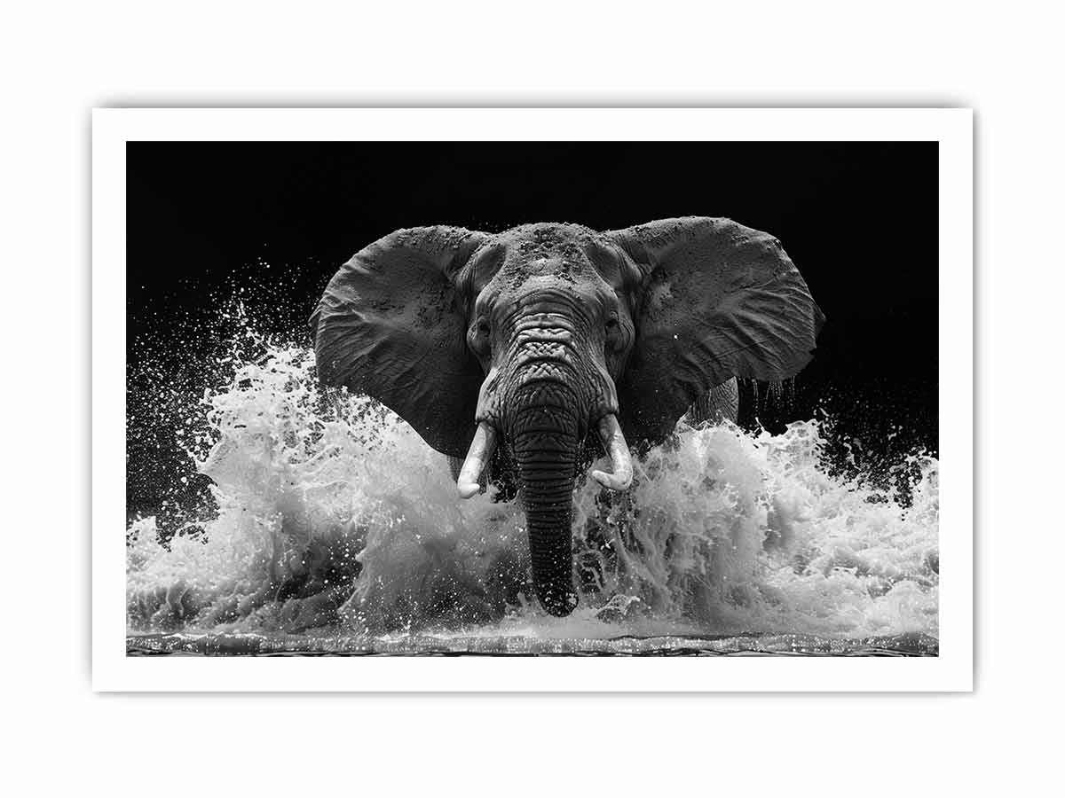 Water Elephant Canvas Art Print - Image 29