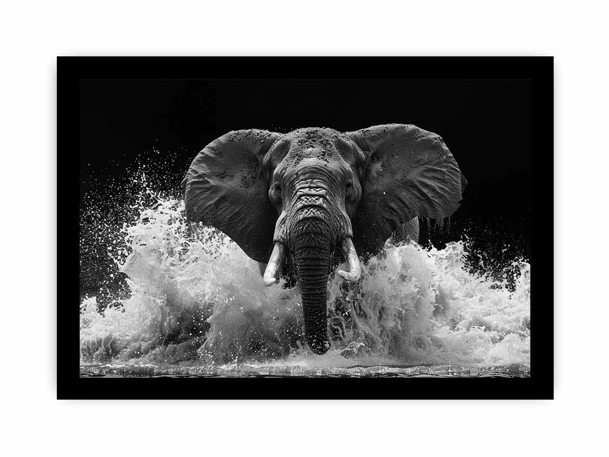 Water Elephant Canvas Art Print - Image 28