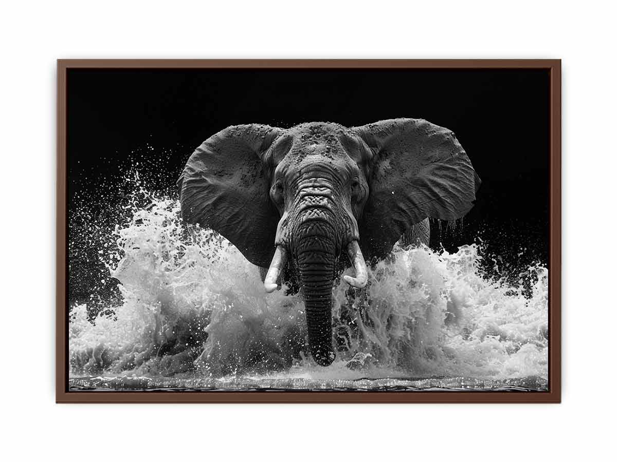 Water Elephant Canvas Art Print - Image 15