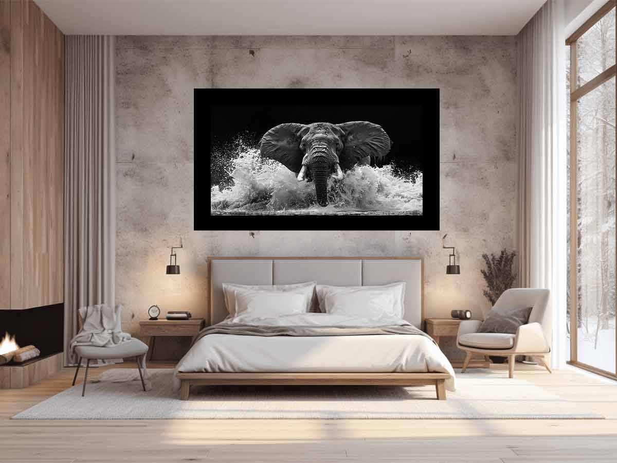 Water Elephant Canvas Art Print - Image 2