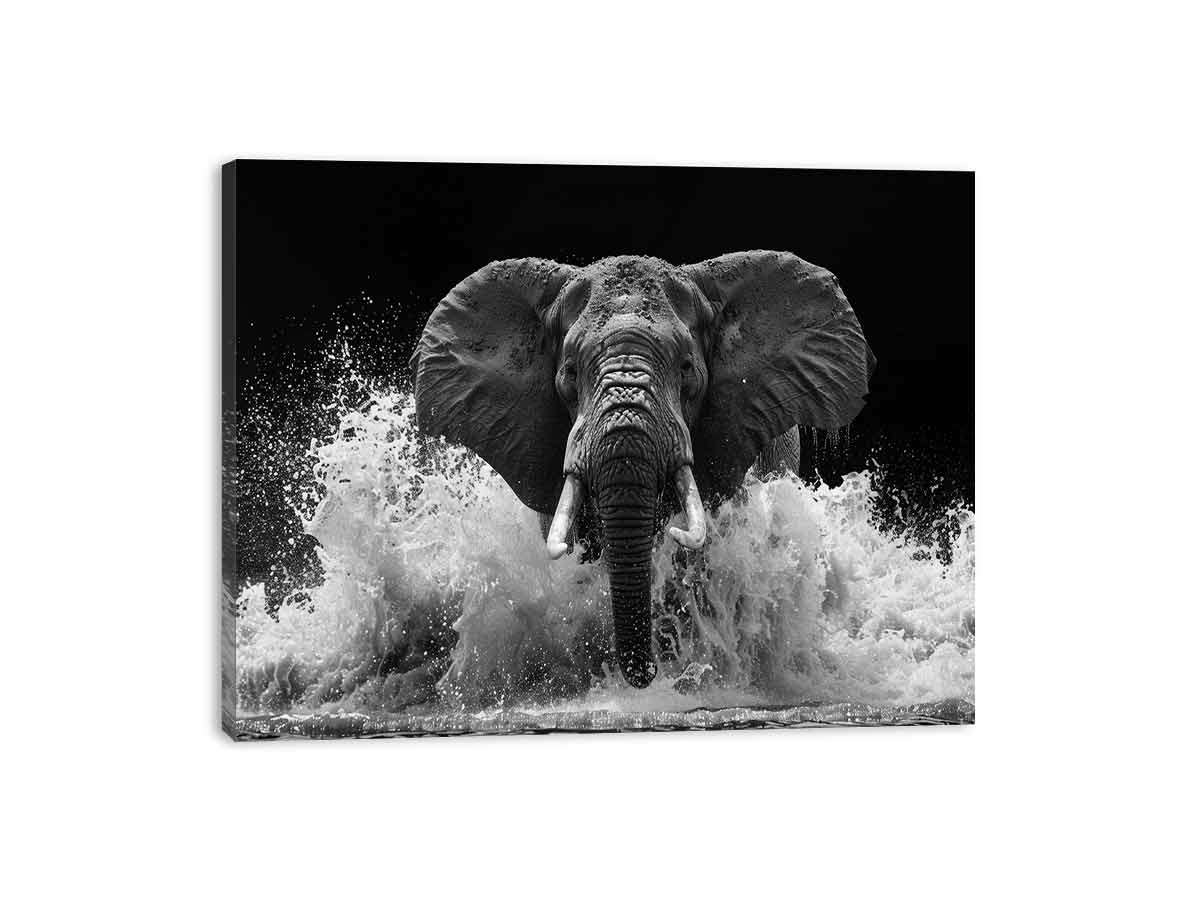 Water Elephant Canvas Art Print - Image 18