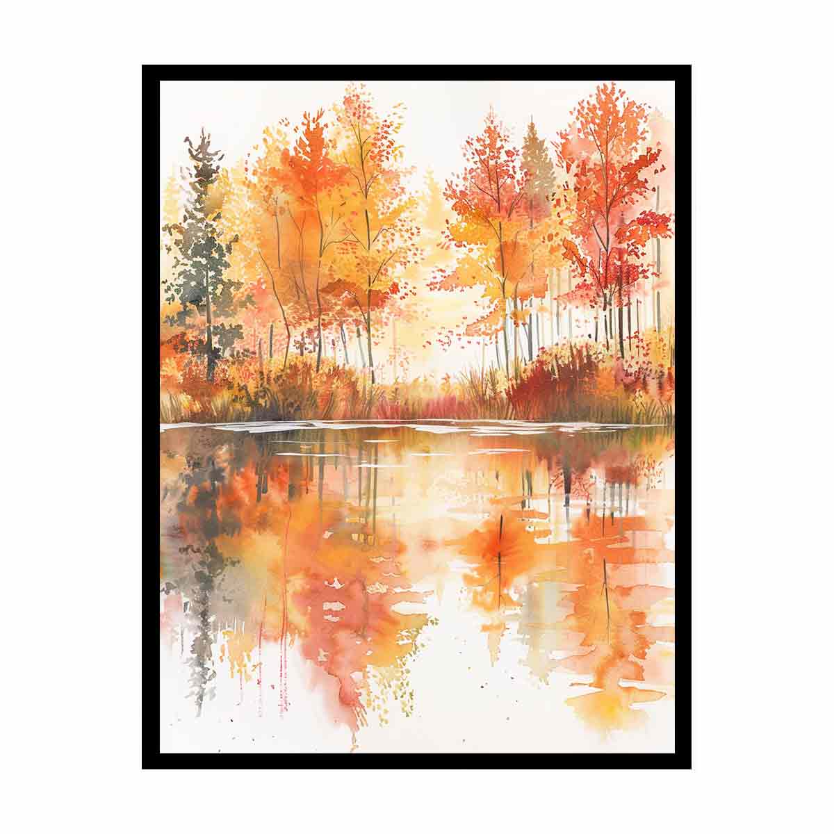Forest Watercolor Canvas Art Print - Image 31