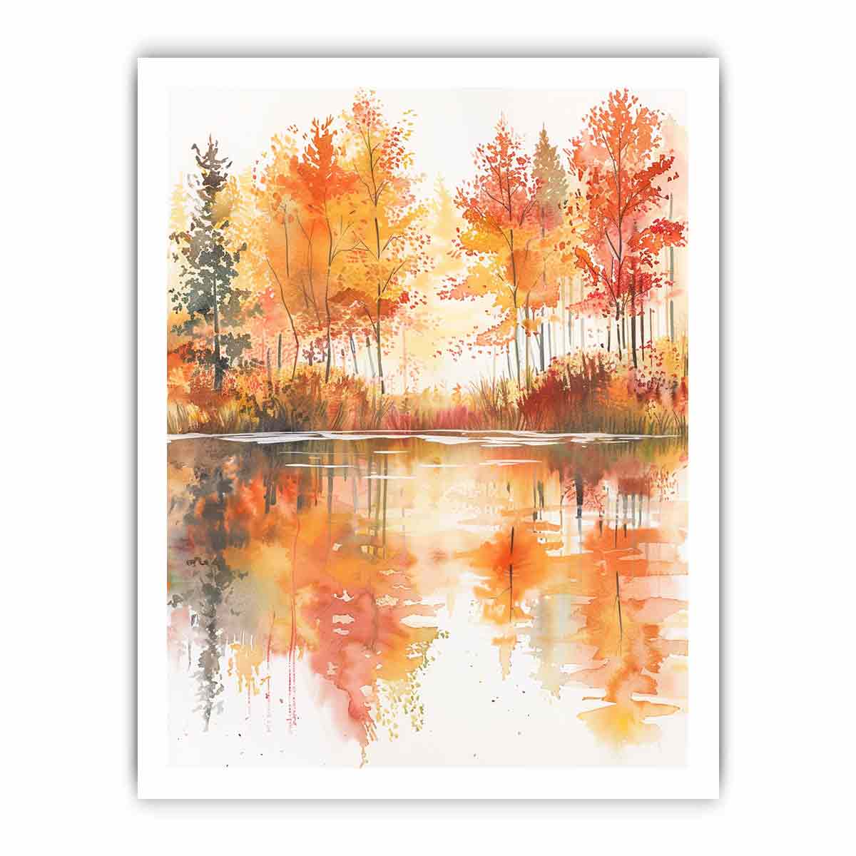 Forest Watercolor Canvas Art Print - Image 35