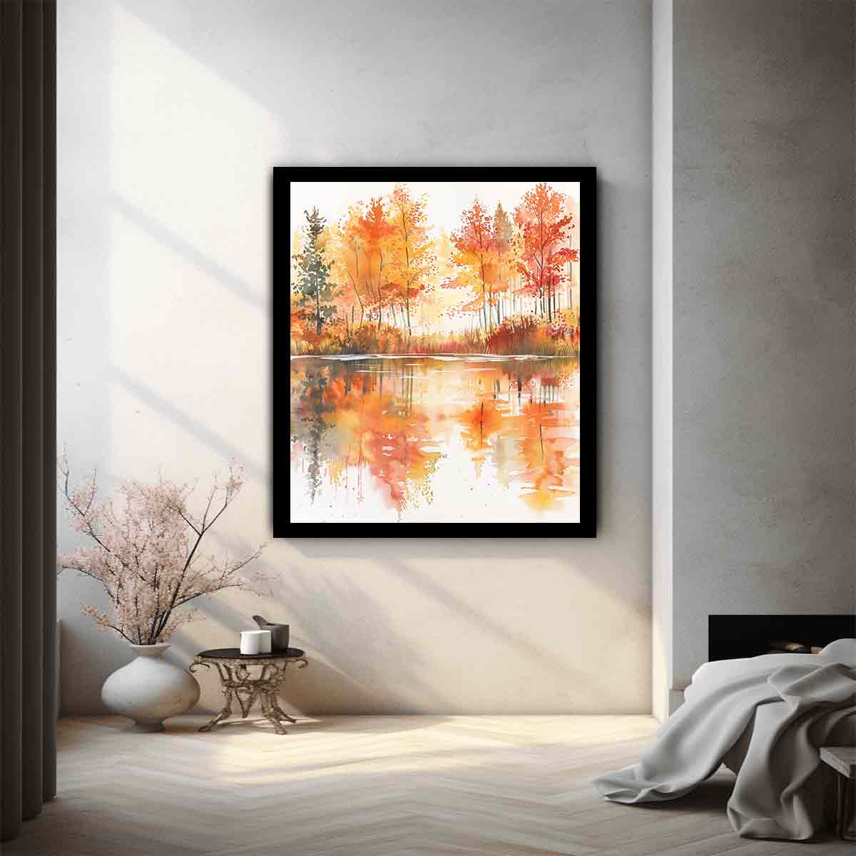 Forest Watercolor Canvas Art Print - Image 2