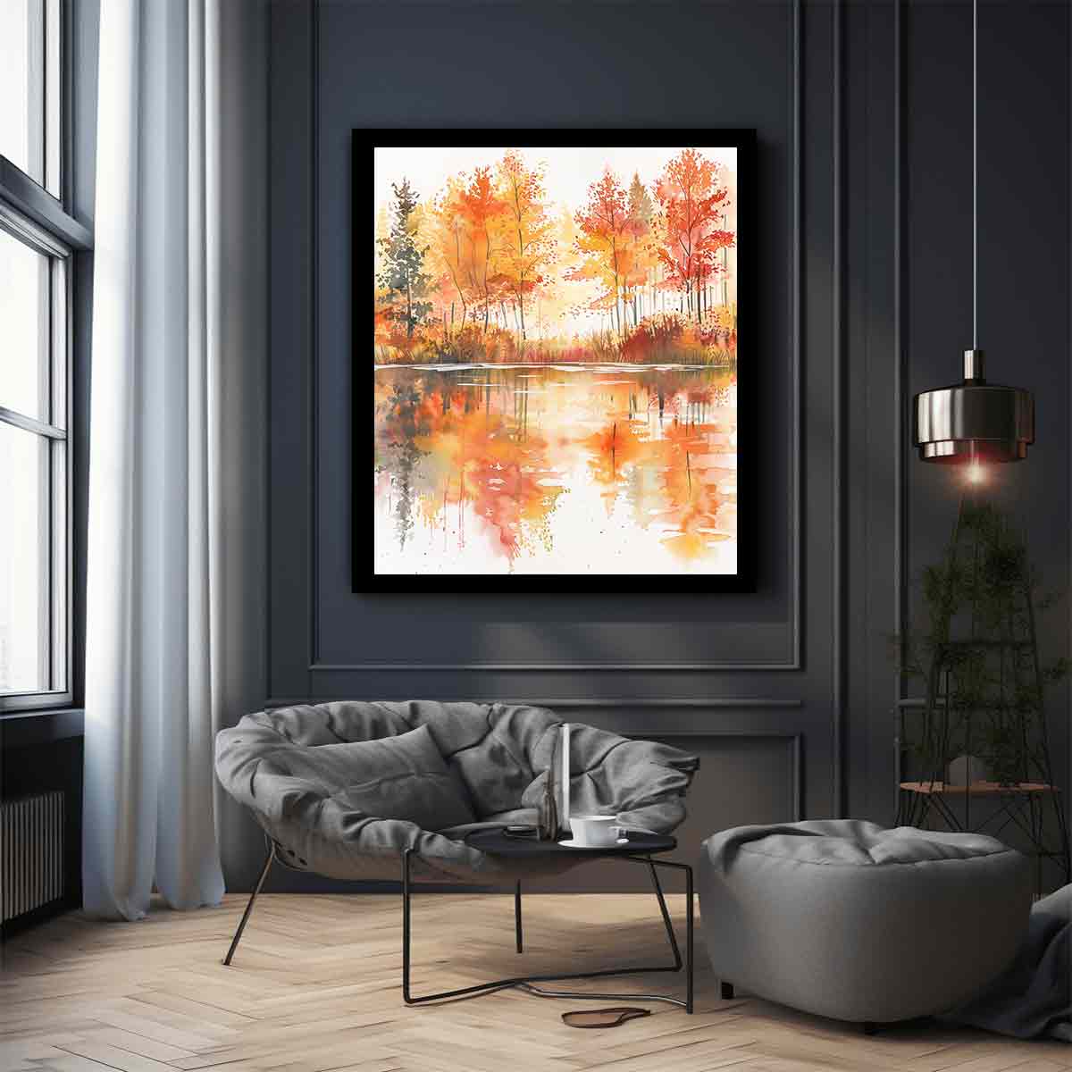 Forest Watercolor Canvas Art Print - Image 3