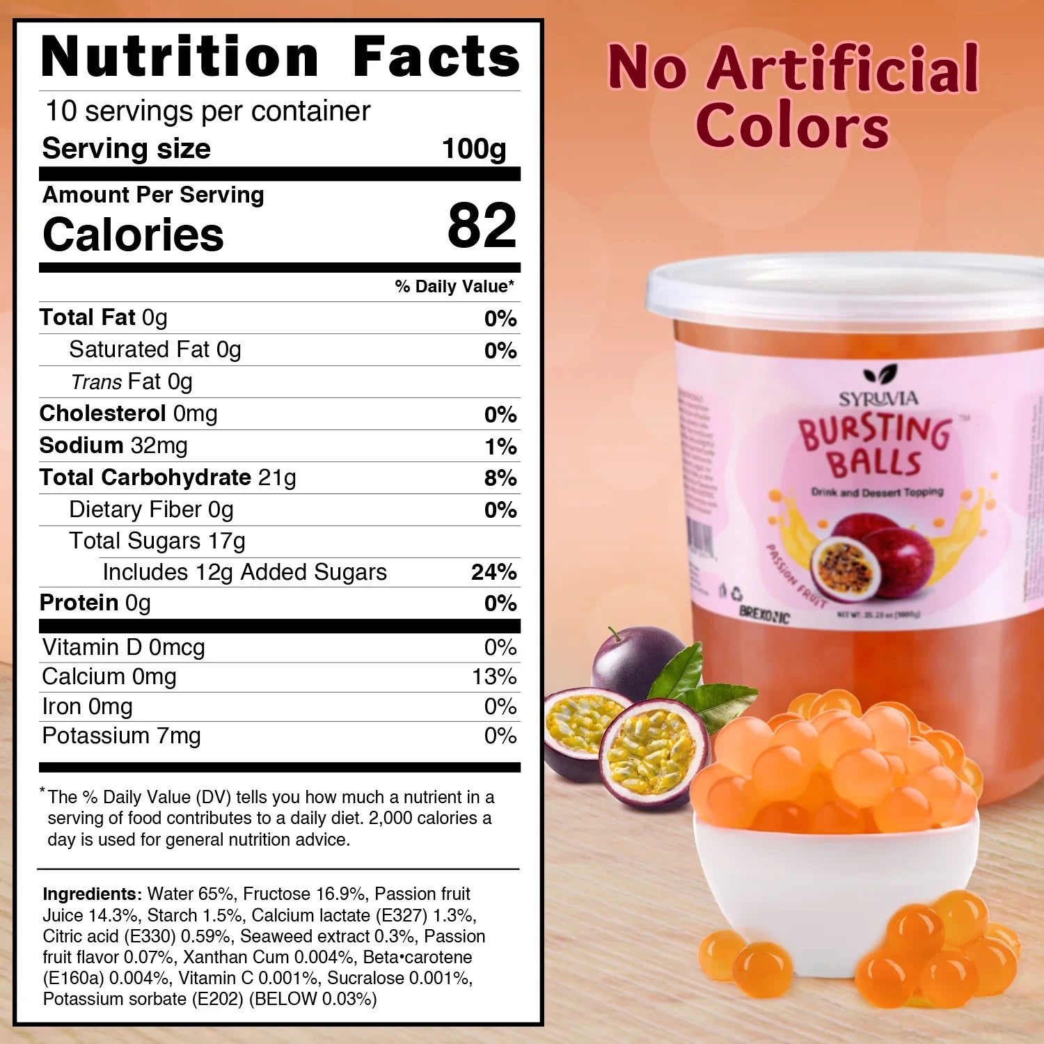 2 LB Passion Fruit Flavored Popping Boba - Image 2