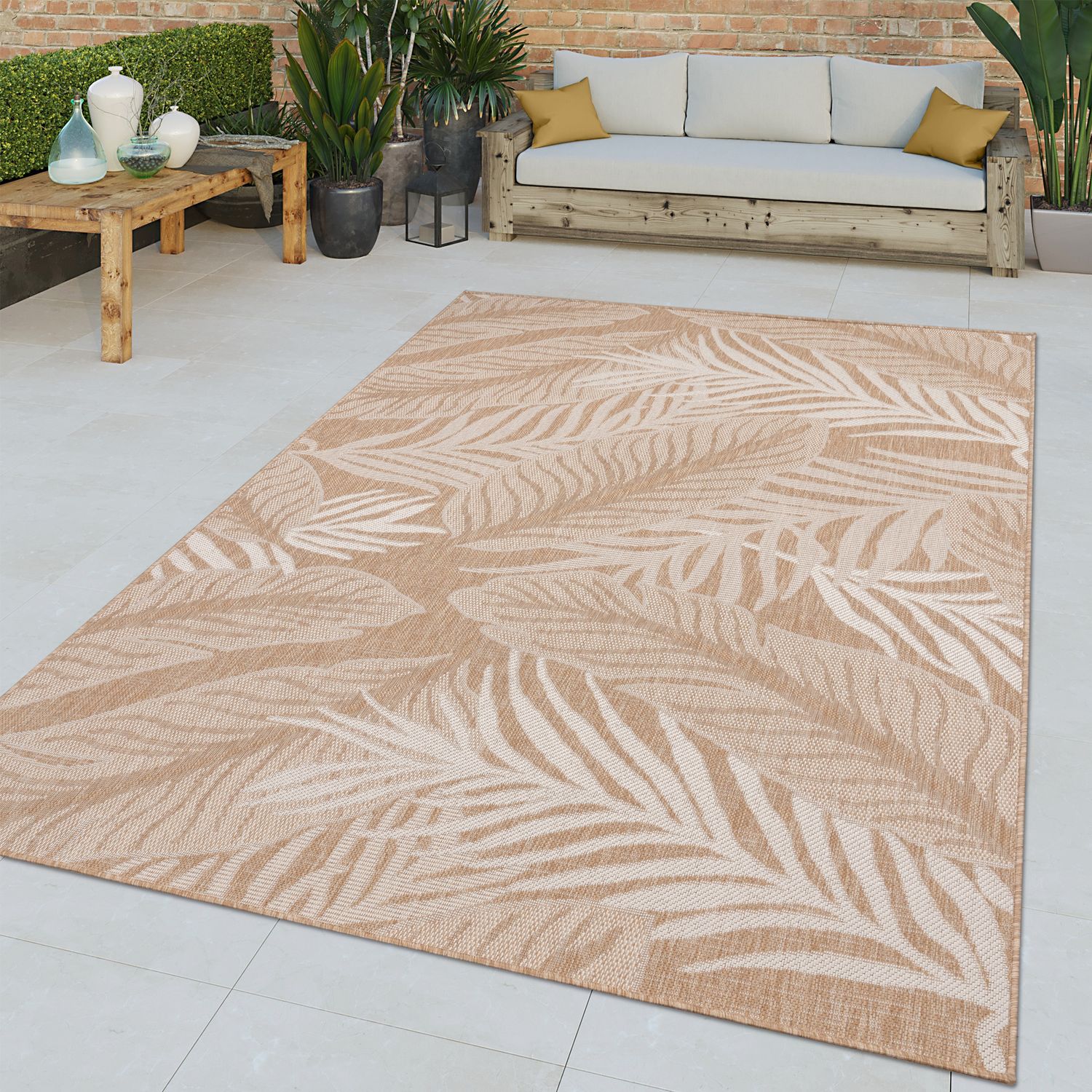 Indoor & Outdoor Rug Captera with Leaves Design - Image 9