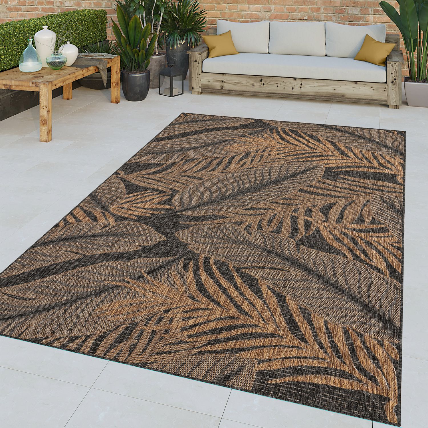 Indoor & Outdoor Rug Captera with Leaves Design - Image 11