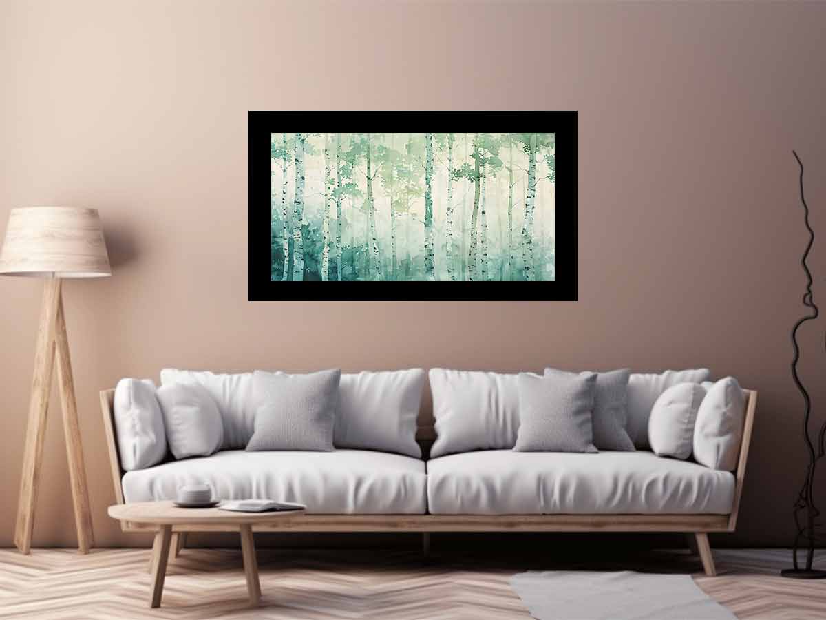 White Birch Tree Canvas painting - Image 3