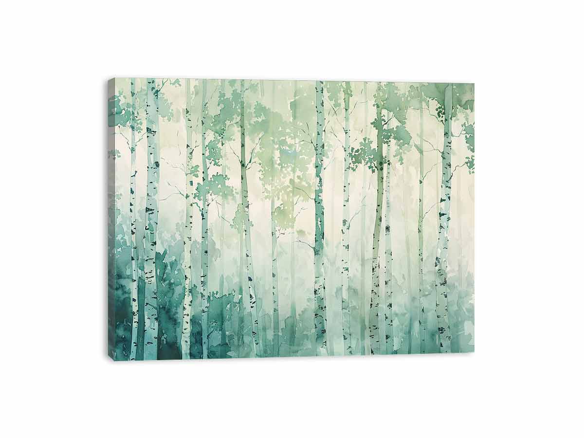 White Birch Tree Canvas painting - Image 4