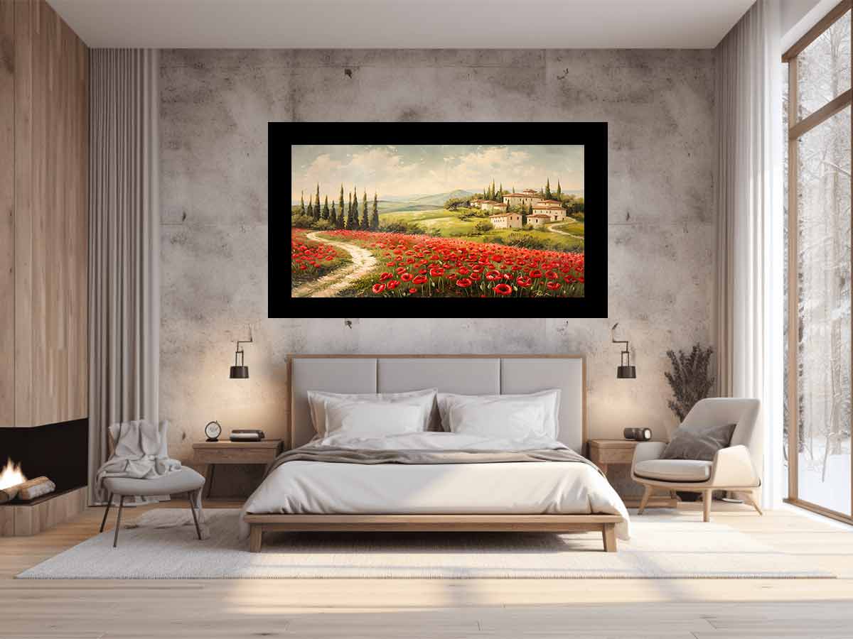 Field of Poppies Canvas Painting - Image 2