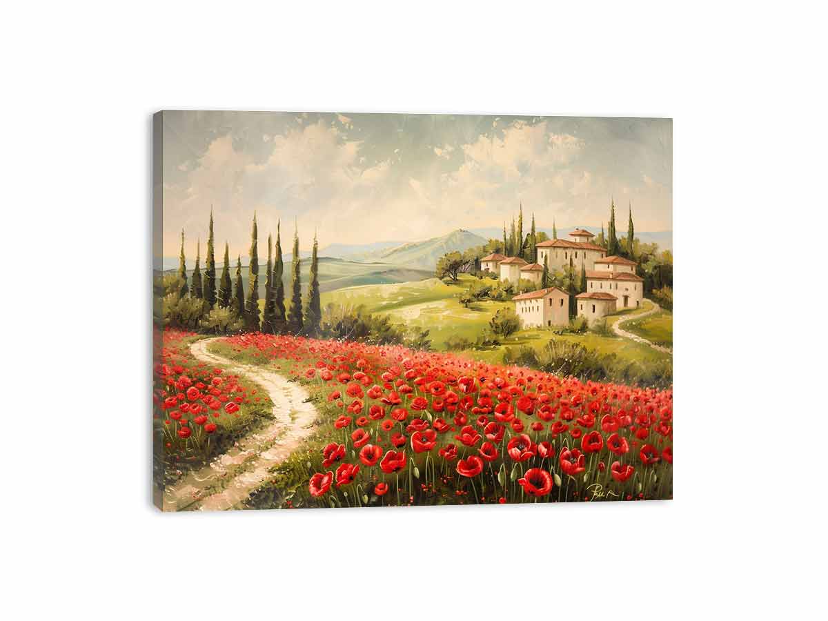 Field of Poppies Canvas Painting - Image 4